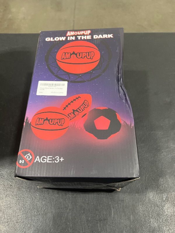 Photo 2 of Amoupup Glow in The Dark Basketball Sports Gifts Light Up Led Football Basketball with Led Lights and Batteries - Kids Gifts Good Gift Ideas for Teen Boys and Girls