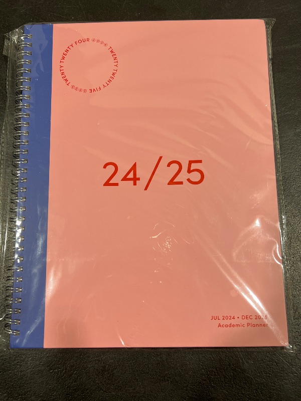 Photo 1 of Riley's Planner 2024-2025 Academic Year, 18-Month Simple Weekly Planner - Streamlined Weekly & Monthly Agenda Planner, Sturdy Cover, Notes Pages, Twin-Wire Binding (8.5 x 11 inch, Pink)