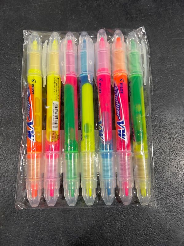 Photo 2 of Pilot Spotliter VW Dual Tip Highlighter Pens 14 Colors 7 Packs With Original Stylus Ballpoint Touch Pen