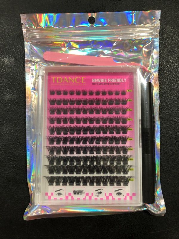 Photo 2 of TDANCE Magic 088 Lash Clusters Kit DIY Lashes Extensions Kit 8-18mm Length D curl Volume Lash Clusters Eyelash Extensions with Lash Bond and Seal and Lash Tweezers(Magic 088-KIT)