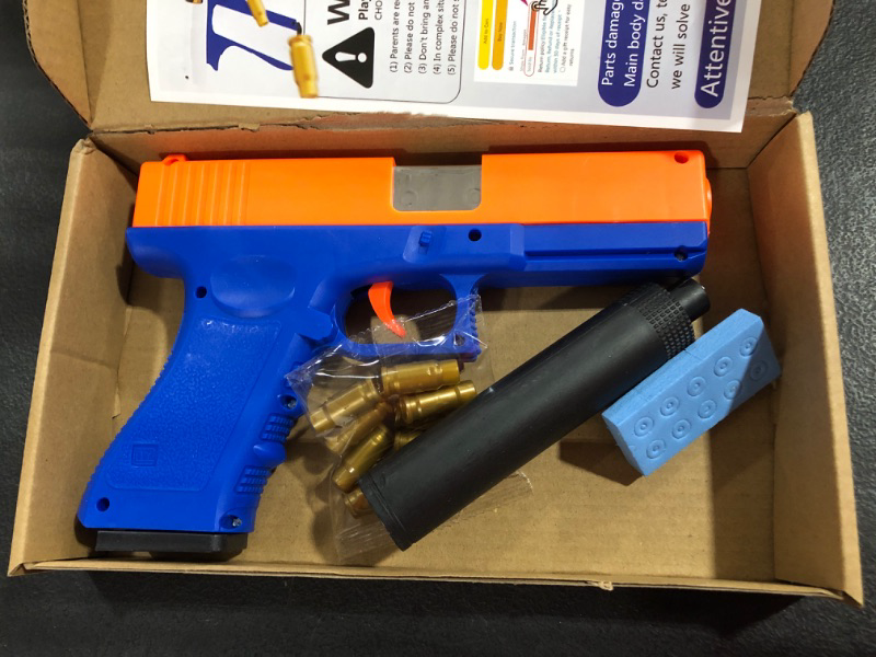 Photo 1 of Soft  Blaster Shell ejecting Toy Gun Dart Toy Pellet Ball Splat Pistol Realistic Toy for nerf Cool Stuff Fake Model Prop Stress Shot for 12+ Age Year Old Boy Teen Gift