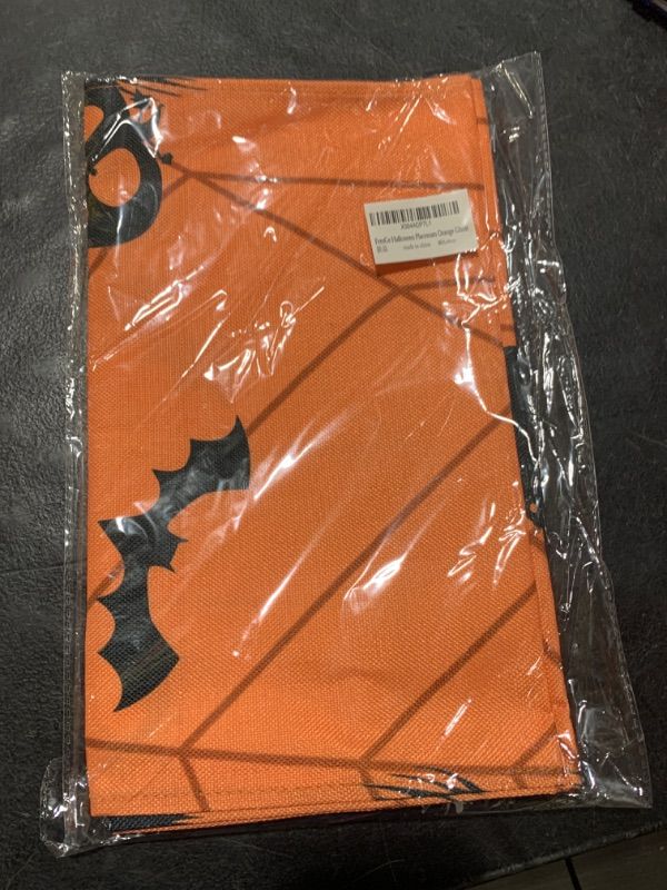 Photo 2 of FemGe Halloween Table Runner Horror Night Bat Spider Web Witch Fall Table Decor for Home Party Decor 72 Inches Long