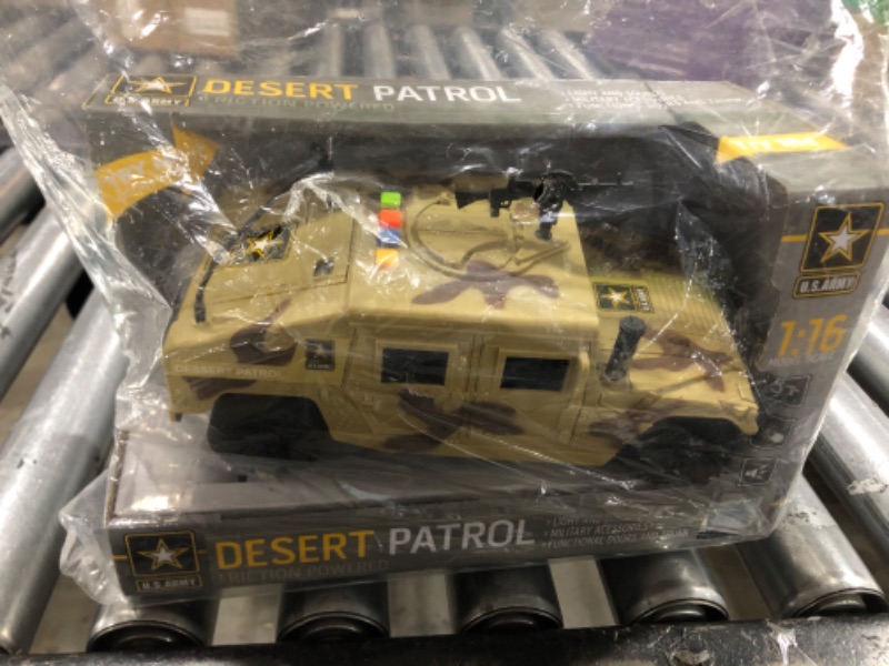 Photo 2 of US Army Desert Patrol Hummer Armored Vehicle with Sound Friction Powered 3+