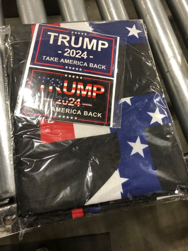 Trump 2024 Flag, 3x5 Feet Trump Flag 2024 Take American Back with 4 Pcs Trump 2024 Sticker, 3