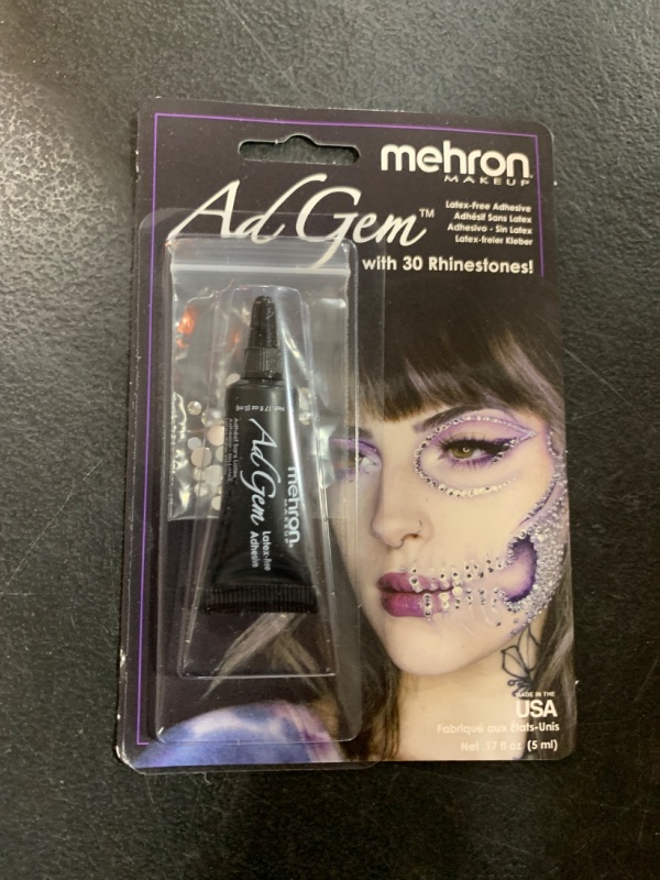 Photo 2 of mehron AdGem Latex Free Adhesive - w/12 Rhinestones