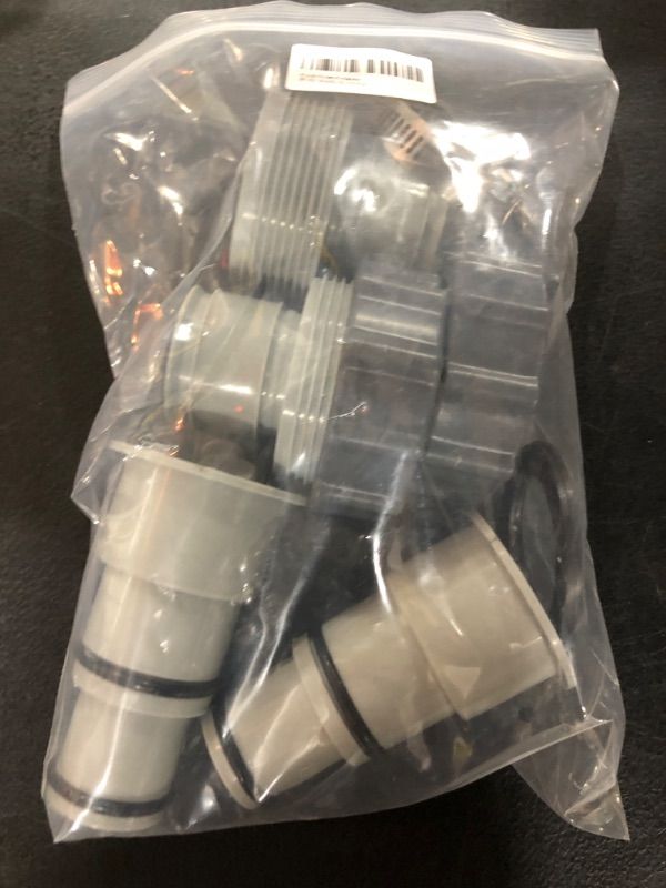 Photo 1 of 4 Pack Pool Hose Adapter, 2 Types Conversion Connector Replacement for 1.5" &1.25" Hoses, Hose Conversion Adapters with Clamps Washers,Pool Pump Adapter Fittings for Filter Pumps & Saltwater System