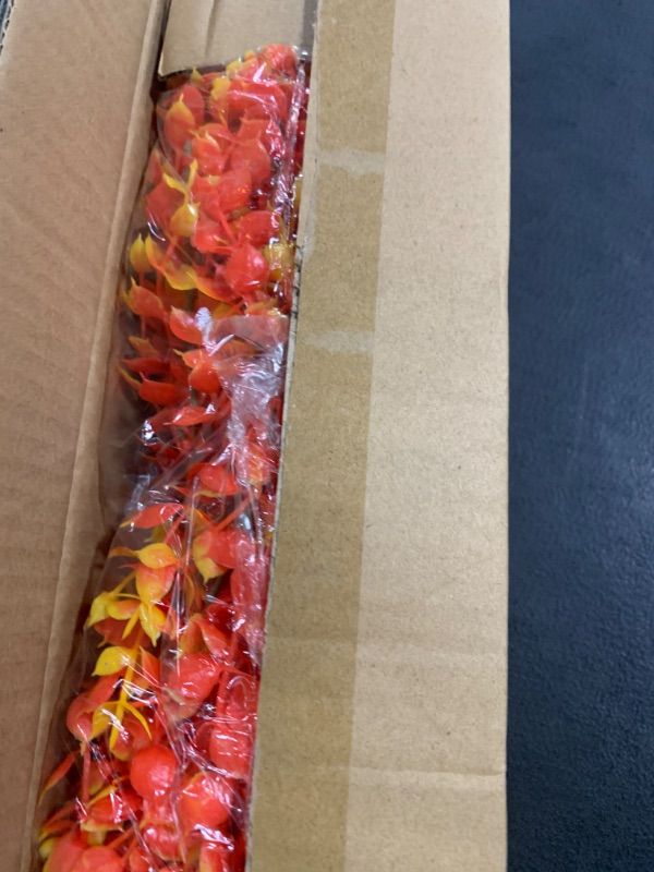 Photo 1 of 12 Bundles Artificial Fall Flowers for Outdoors Fake Plants UV Resistant Plastic Plants Shrubs Bushes for Home Fall Front Door Porch Garden Autumn Decor (Fall Orange)
