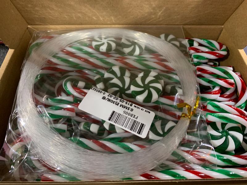 Photo 1 of 60pcs Candy Cane Christmas Ornaments Christmas Tree Decorations Candy Christmas Decorations Peppermint Christmas Decorations Candy Cane Ornaments