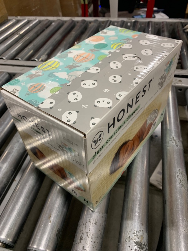 Photo 2 of The Honest Company Clean Conscious Diapers | Plant-Based, Sustainable | Above It All + Pandas | Club Box, Size Newborn, 76 Count