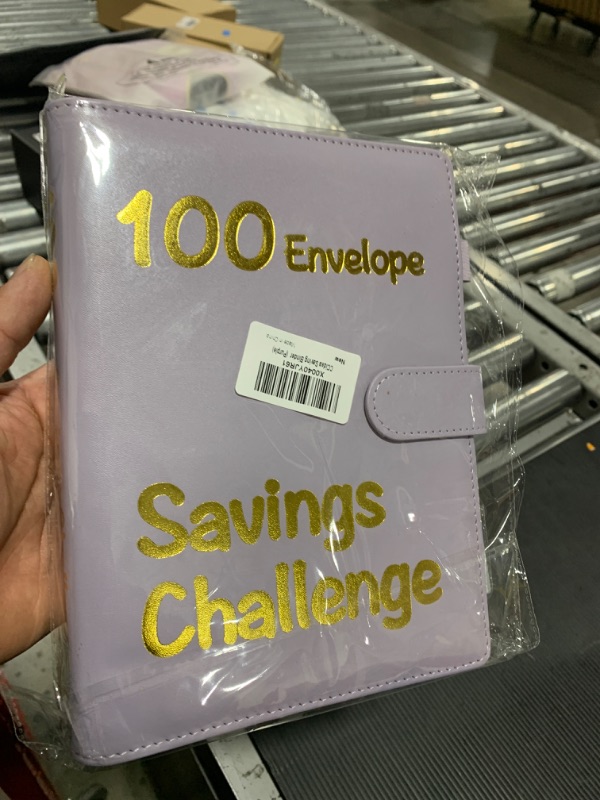 Photo 2 of 100 Envelopes Money Saving Challenge - Christmas Gifts for Women Friends, Savings Challenges Book with Envelopes & Challenge Tracker, Easy and Fun Way to Save $5,050 -Purple