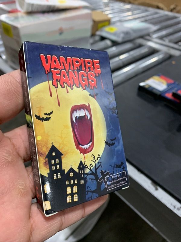 Photo 1 of Givivion Vampire Teeth Fangs for Adults, Vampire Fangs with Upgraded Reusable Adhesive, Halloween Fake Fangs for Vampire, Cosplay, Party Favors, Haunted Houses