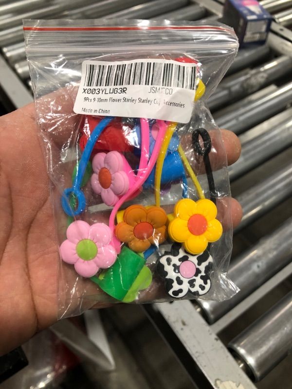 View 2 of 9Pcs 9-10mm Flower Stanley Straw Covers, Reusable Straw Covers Cap for Stanley 30/40oz Cup, WaterProof Straw Toppers Stanley Cup Accessories