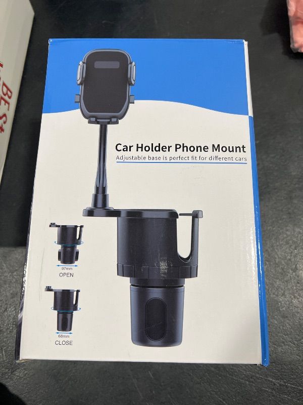 Photo 2 of DACK Golf Cart Phone Holder, Cup Holder Phone Mount, Universal Multifunctional Golf Cart Accessories, Compatible with iPhone and All Smartphones, Adjustable Long Gooseneck Golf Cart Cup Phone Cradle