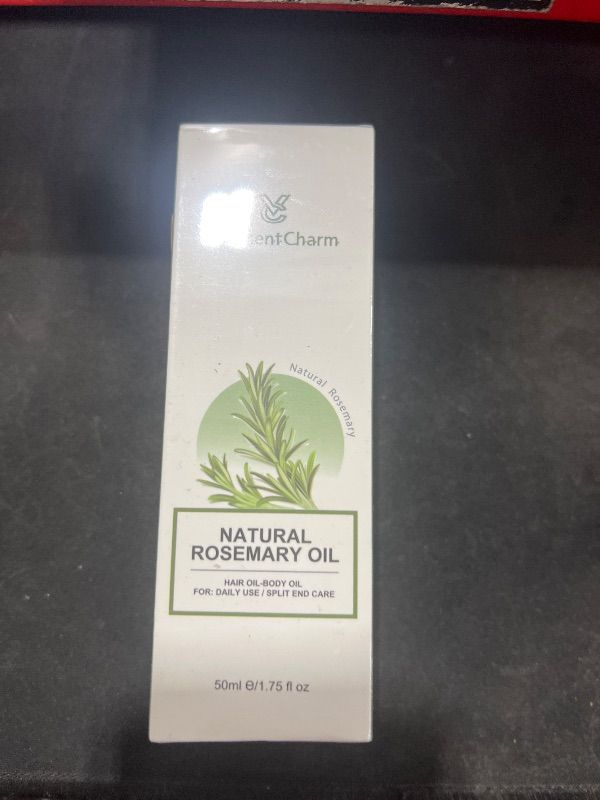 Photo 3 of VelucentCharm Rosemary Organic Hair Growth Oil for All Hair Types with Jojoba and Sweet Almond Oil, Rosemary Essential Oil for Hair and Skin Care, 1.75 Fl oz      bb 05-2027