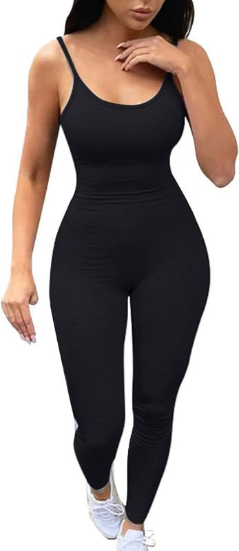 Photo 1 of Yoga Jumpsuit Women's Long - One-Piece Summer Spring Playsuits Without Straps Tracksuit Tight Sports Suit Long Bodysuit Romper Cotton Jogging Suit Bodycon Outfit Streetwear Onesie Crop Jumpsuit   med 