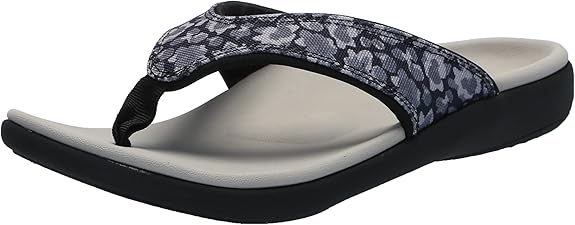 Photo 1 of [Size 9] Spenco Women's Yumi Mod Floral Flip-Flop, Black, 9