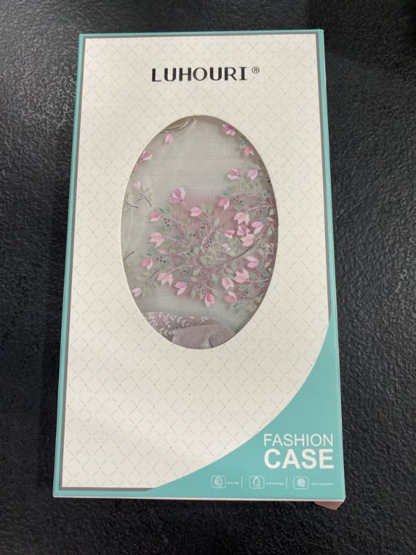 Photo 2 of LUHOURI Designed for iPhone 14 Pro Case with Screen Protector - Slim Fit, Sturdy Clear Acrylic Cover for Women and Girls - Protective Phone Case 6.1" - Elegant Floral Flower