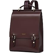 Photo 1 of Cnoles Leather Backpack Purse For Women Fashion Ladies Vintage Bags Casual College Travel Backpacks Large bag Brown