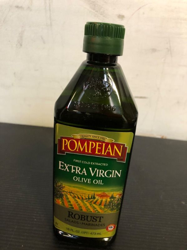 Photo 2 of exp date 12/2025--Pompeian Olive Oil, Extra Virgin, 16 fl oz (1 pt) 473 ml