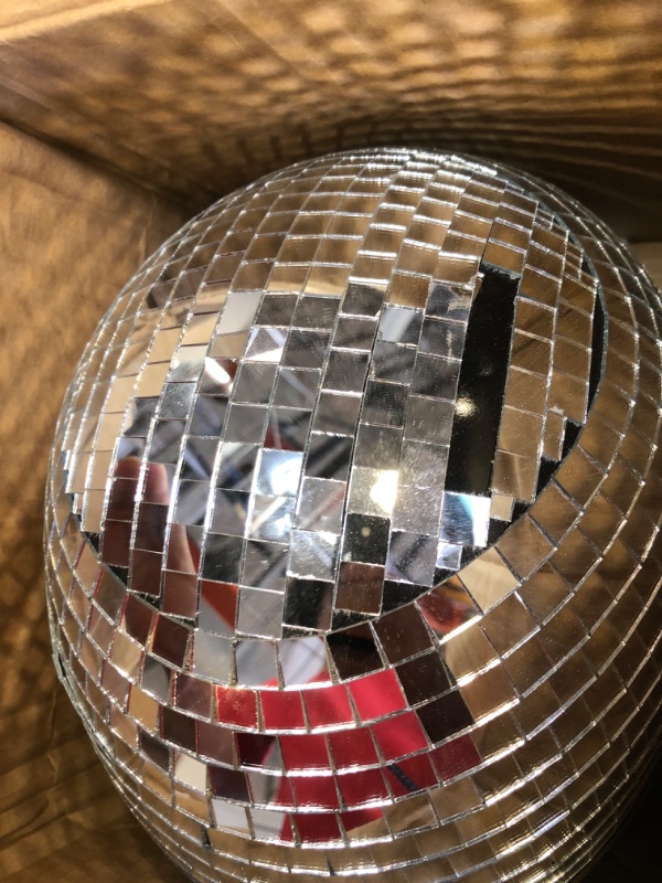 Photo 3 of Disco Helmet with Retractable Visor Glitter Mirror Glass Punk Costume Hat for Bar DJ Club Party