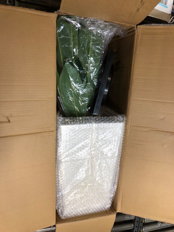 FLOWORLD Artificial Dracaena Tree with White Tall Planter, 5ft Tall