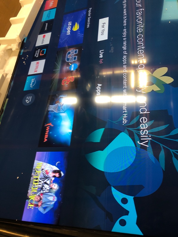 Photo 1 of SAMSUNG 65-Inch Class 4K Crystal UHD DU8000 Series HDR Smart TV w/Object Tracking Sound Lite
*LCD DAMAGE, ABOUT 70% OF SCREEN GOES BLURRY EVERY COUPLE OF SECONDS, VISIBLE LINE OF DAMAGE*