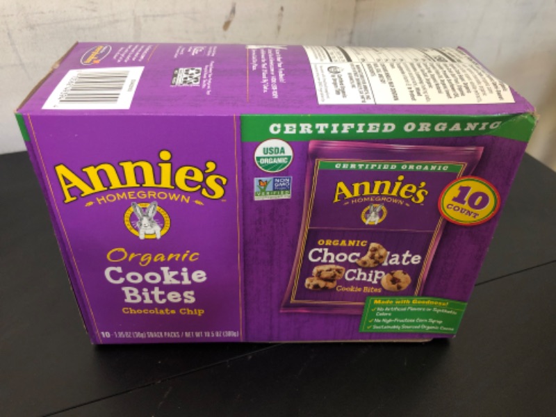 Photo 2 of exp date 10/2024---(1pack -10pcs) Annie's Organic Chocolate Chip Cookie Bites
