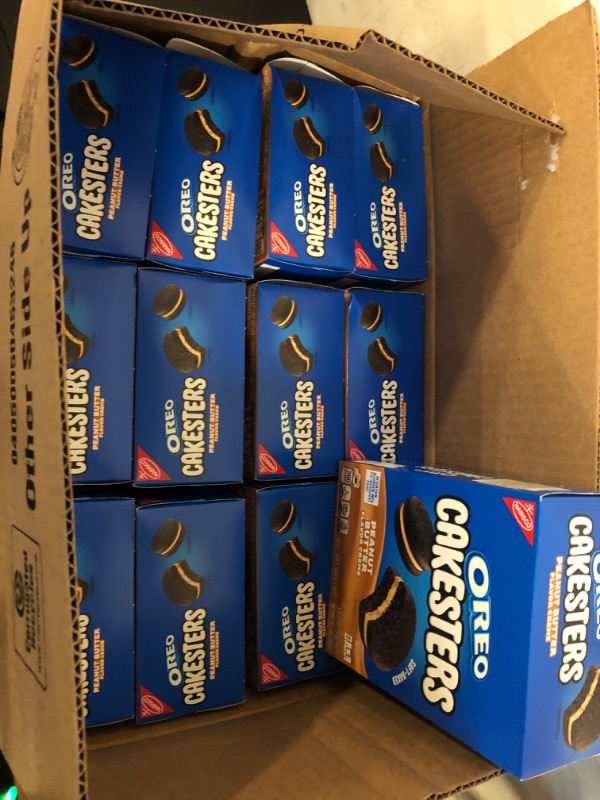 Photo 2 of 12pack ----exp date 11/2024---OREO Peanut Butter Creme Cakesters Soft Snack Cakes, 5 - 2.02 oz Snack Packs