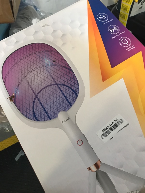 YsChois Electric Fly Swatter Racket, Rechargeable Fly Zapper 4000
