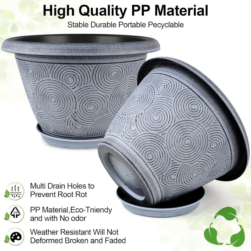 Photo 1 of 16 Inch Large Planter Pot for Plants Indoor Outdoor
