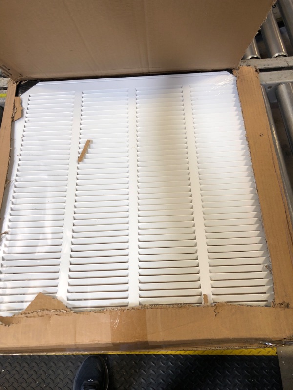 Photo 2 of [2 Pack] Fits 20x20 Duct Opening | Steel Return Air Filter Grille by Handua [Removable Door] for 1-inch Filters | Vent Cover Grill, White | HVAC Cold Air Grille | Outer Size: 22 5/8"W X 22 5/8"H