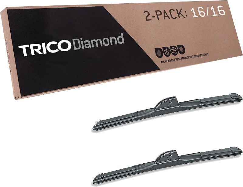 Photo 1 of 
Roll over image to zoom in
TRICO Diamond™ (25-1616) 16 Inch & 16 Inch pack of 2 High Performance Automotive Replacement Windshield Wiper Blades For My Car Premium All Weather Beam Blade for Select Vehicle Models