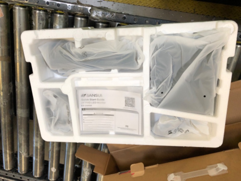 Photo 1 of SANSUI 24 Inch IPS Monitor with Speakers Built-in MPRT 1MS, DP HDMI VGA Ports, 110% sRGB HDR FHD 1080P Computer Monitor Frameless/Eye Care/Tiltable/Cable Management(ES-24X5A HDMI Cable Included)