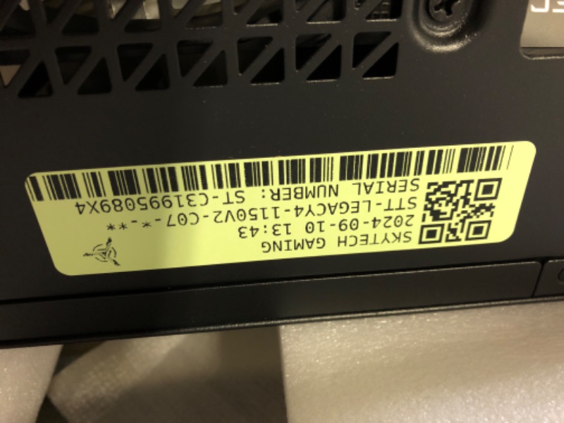 Photo 5 of *CASE ONLY AND ACCESSORIES ONLY* Skytech Legacy Gaming PC Desktop, Ryzen 7 7800X3D 4.2 GHz (5GHz Turbo Boost), NVIDIA RTX 4080 Super 16GB, 2TB SSD, 32GB DDR5 RAM 5600 RGB, 1000W Gold ATX 3.0 PSU, 420mm ARGB AIO, Wi-Fi, Win 11 Home