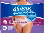 Photo 1 of Always Discreet Incontinence Underwear Women's - Maximum Protection XL 32 PACK