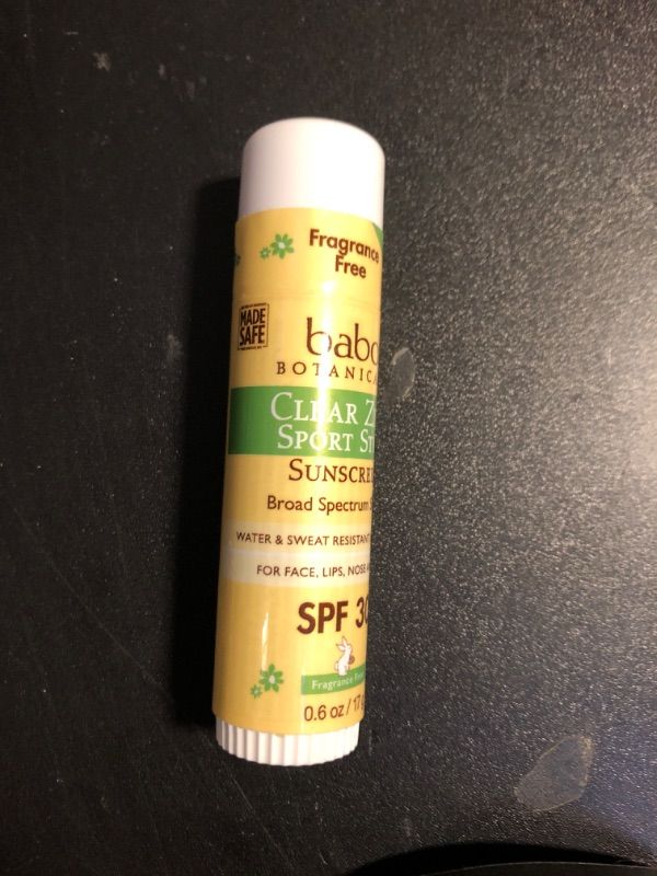 Photo 2 of Babo Botanicals Clear Zinc Sport Stick - SPF 30 - .6oz