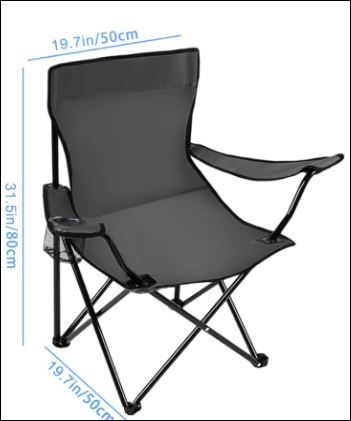 Photo 1 of Folding Camping Chairs with Carrying Bag Portable Lawn Chair