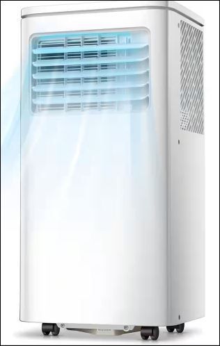 Photo 1 of 10,000 BTU (6,000 BTU DOE) 115-Volt Quiet 54 dB Portable Air Conditioner w/Dehumidifier & Remote up to 350 sq. ft. White


