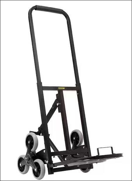 Photo 2 of Stair Climbing Cart 375 lbs. Foldable Hand Truck with Backup Wheels for Transport Goods in Warehouses, Shopping Mall


