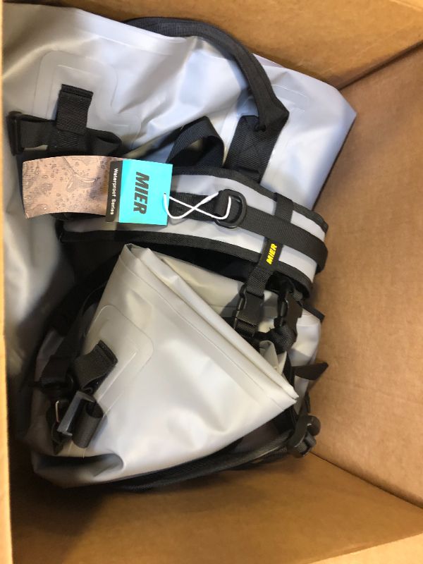 Photo 1 of MIER Large Waterproof Duffel Bag Rolltop Dry Backpack Duffle Bags for Kayaking, Rafting, Boating, Swimming, Camping, Travel, Gym, Beach, 80L, Gray