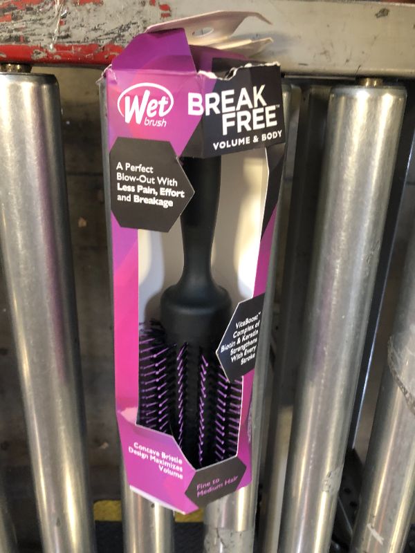 Photo 2 of Wet Brush Volumizing Round Brush for Fine to Medium Hair - Salon Blow-Out, Less Pain & Breakage, Lightweight Boar Bristle Detangles & Removes Knots