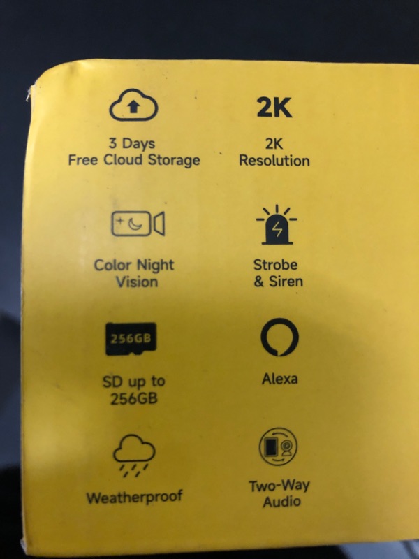 Photo 3 of 4Pack Security Cameras Wireless Outdoor, 2K Battery Powered WiFi Security Indoor Camera with Spotlight & Siren Alarm, 2-Way Audio, Color Night Vision, AI Detection for Home Security, Works w/Alexa