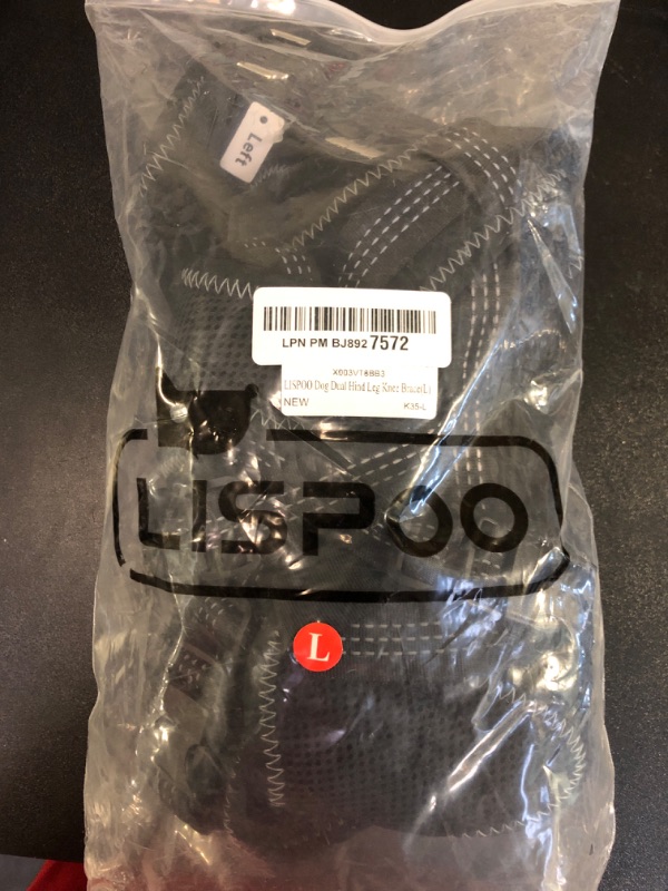 Photo 1 of LISPOO Dog Knee Brace for Torn Acl Hind Leg, Luxating Patella, Cruciate Ligament, Dog Acl Knee Brace Support Back Leg with Arthritis Pain, Acl Brace for Dogs Rear Leg (L)