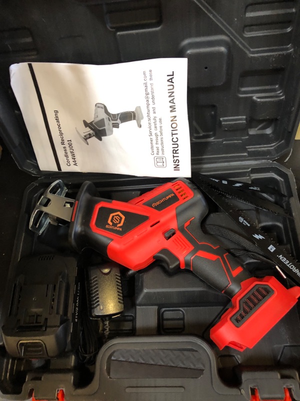 Photo 2 of 21V Cordless Reciprocating Saw (Brushless Motor),2-Speed mode Reciprocating Saw with 2Ah Battery and Charger for Wood/Metal/PVC Cuting?Compatible with Makita Battery?