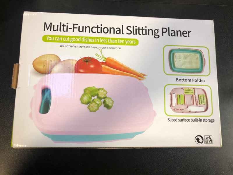 Photo 1 of Aussio RV Cutting Board Set 11-in-1 Camping Collapsible Cutting Board Multifunctional Chopping Board with Colander Camping Essential Collapsible Dish Tub Kitchen Food Chopper Vegetable Cutter - Green