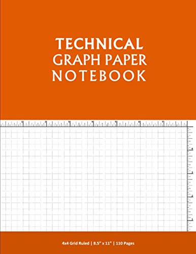 Photo 1 of Technical Graph Paper Notebook: 1/4 Inch Grid Ruled Architectural & Engineering Graphing Pad, Blueprint Paper, Drafting/Drawing Notepad, Computation P