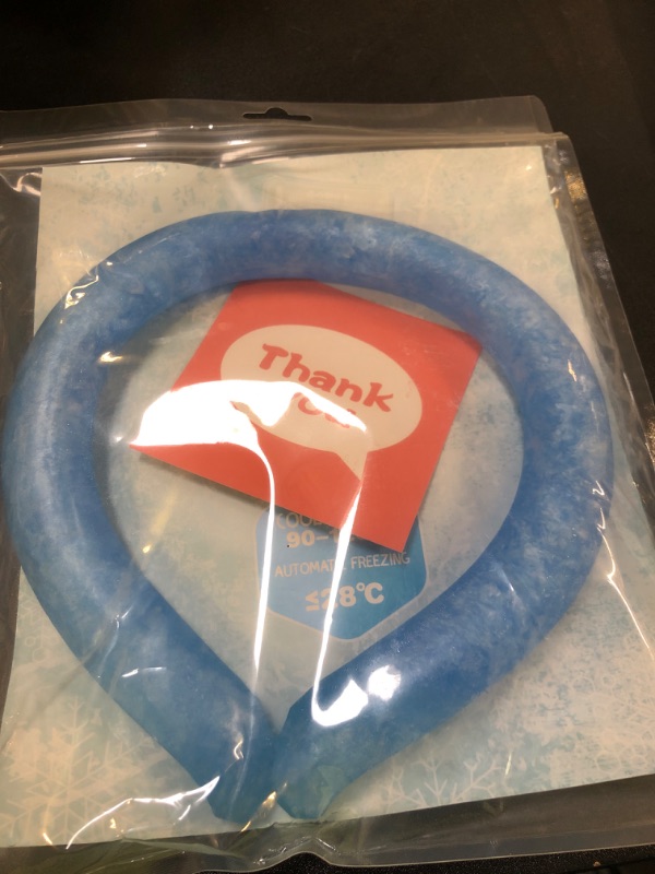 Photo 2 of Neck Cooling Tube, Neck Cooling Ring, Reusable Wearable Cooling Neck Wraps for Summer Heat Outdoor Indoor Cooling and Heat Dissipation (Blue)