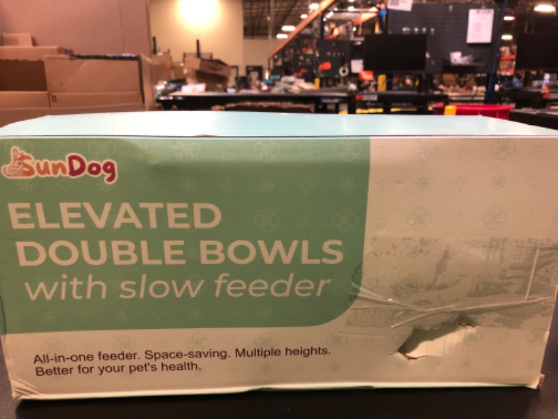 Photo 2 of SunDog 4-in-1 Elevated Slow Feeder Dog Bowls – Multiple Pets, Space Saving, Stacked, Adjustable with Stand - Ceramic Raised Bowls Easy Cleaning – for Small Dogs and Cats