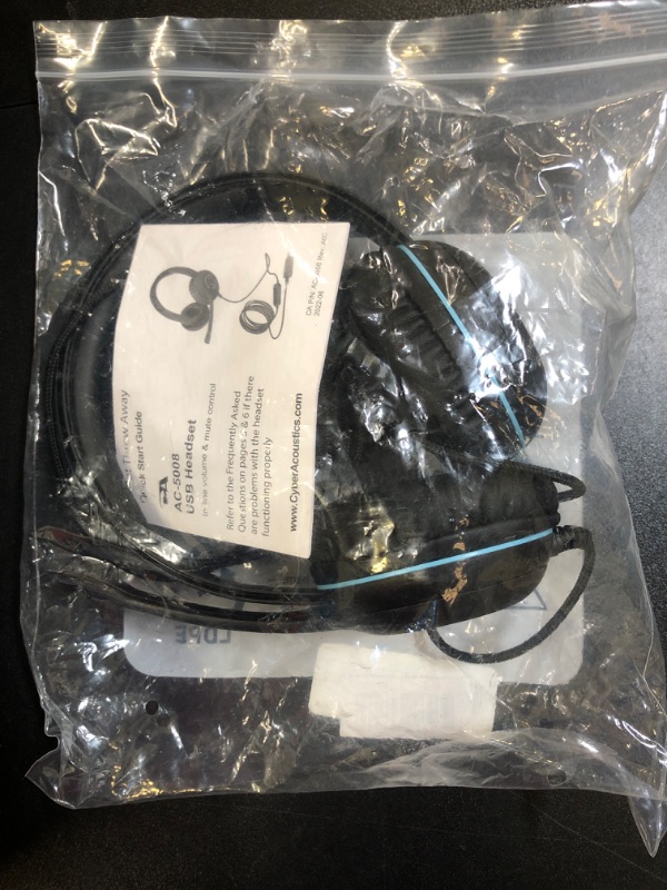 Photo 1 of Cyber Acoustics Stereo Headset with USB Type-A Connector