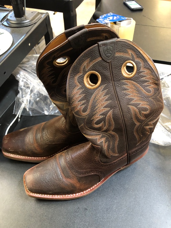 Photo 2 of Ariat Mens Heritage Roughstock Western Boot Brown Oiled Rowdy 12 Wide